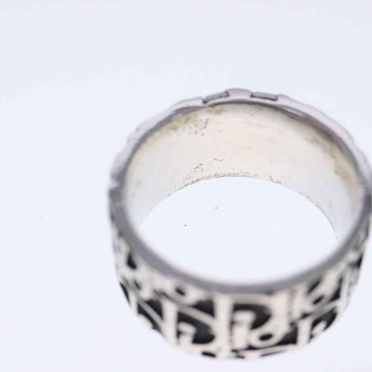 Christian Dior Trotter Ring metal Silver Auth kk362