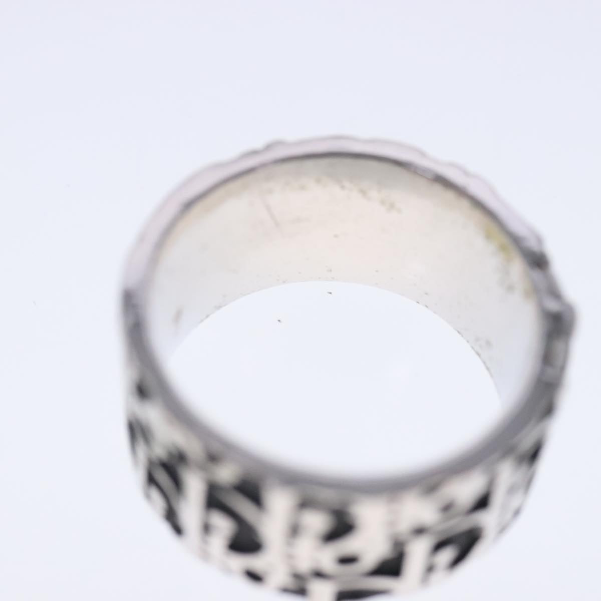 Christian Dior Trotter Ring metal Silver Auth kk362