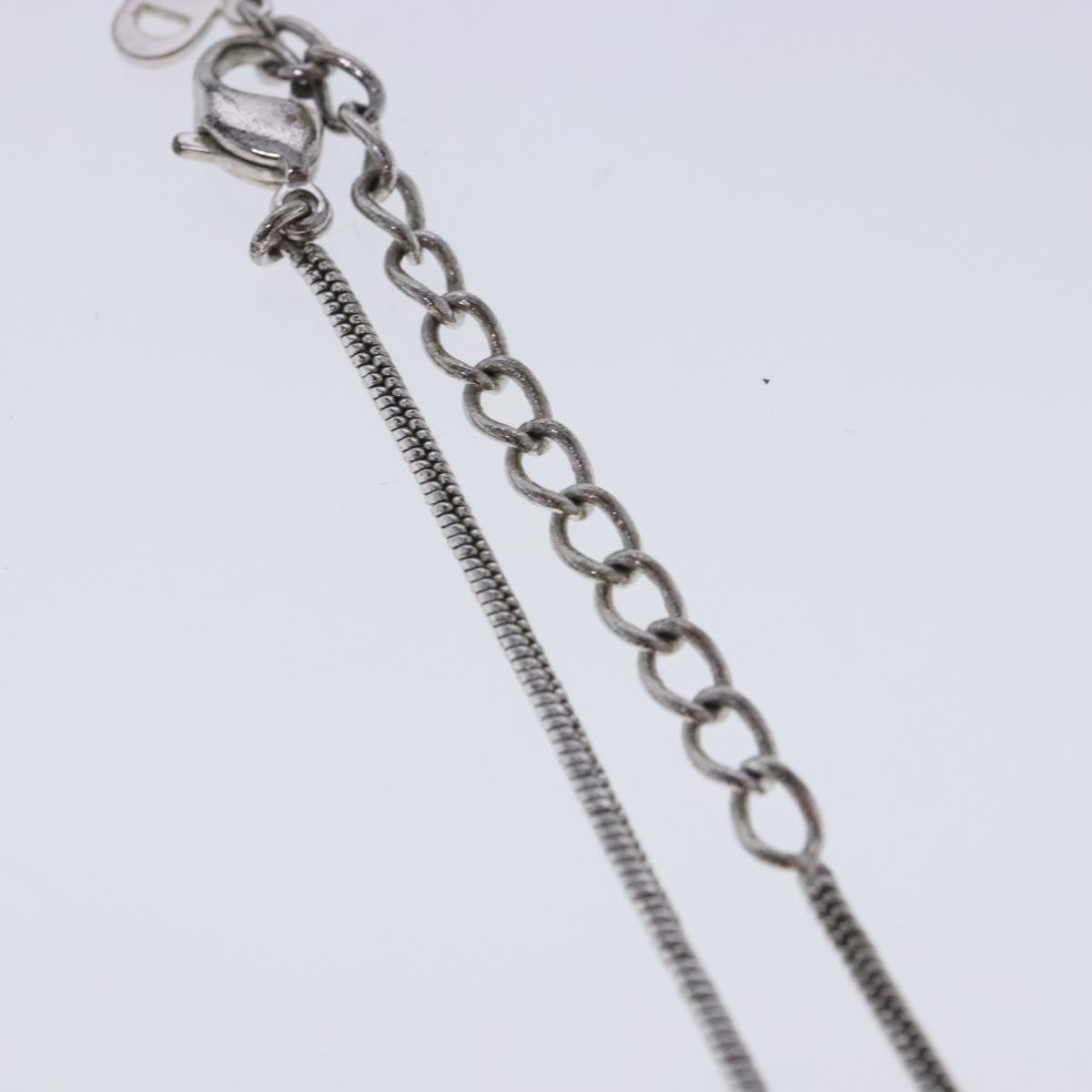 Christian Dior Necklace metal Silver Auth kk363