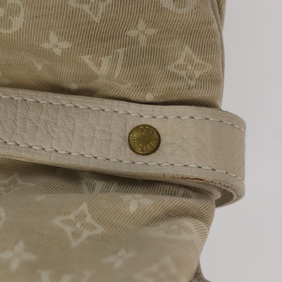 LOUIS VUITTON Monogram Mini Lin Saumur PM Shoulder Bag Ivory M95314 Auth kk368V