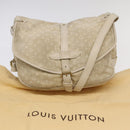 LOUIS VUITTON Monogram Mini Lin Saumur PM Shoulder Bag Ivory M95314 Auth kk368V-12