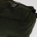 PRADA Shoulder Bag Nylon Khaki Brown Silver Auth kk369-15
