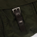 PRADA Shoulder Bag Nylon Khaki Brown Silver Auth kk369-8