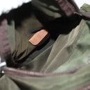 PRADA Shoulder Bag Nylon Khaki Brown Silver Auth kk369-26