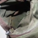 PRADA Shoulder Bag Nylon Khaki Brown Silver Auth kk369-27