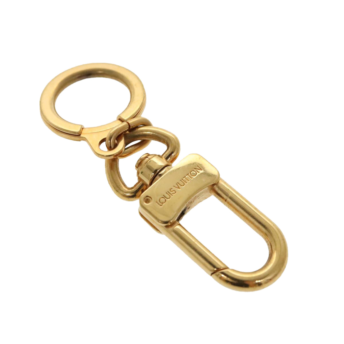 LOUIS VUITTON Anneau Cles Key Holder metal Gold Tone LV Auth kk373 - 0