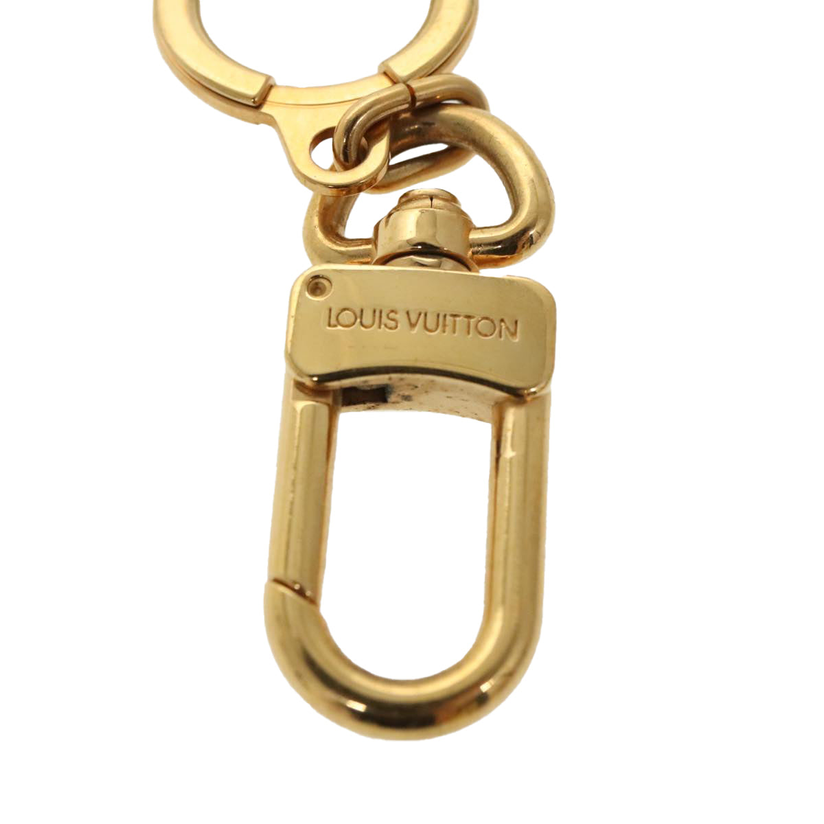 LOUIS VUITTON Anneau Cles Key Holder metal Gold Tone LV Auth kk373