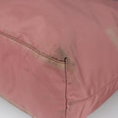 PRADA Tote Bag Nylon Pink Gold Auth kk387-9