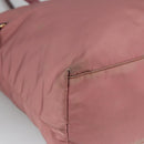 PRADA Tote Bag Nylon Pink Gold Auth kk387-14
