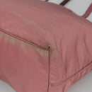 PRADA Tote Bag Nylon Pink Gold Auth kk387-15