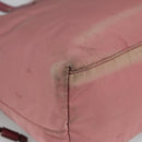 PRADA Tote Bag Nylon Pink Gold Auth kk387-16