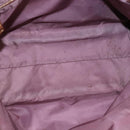 PRADA Tote Bag Nylon Pink Gold Auth kk387-10