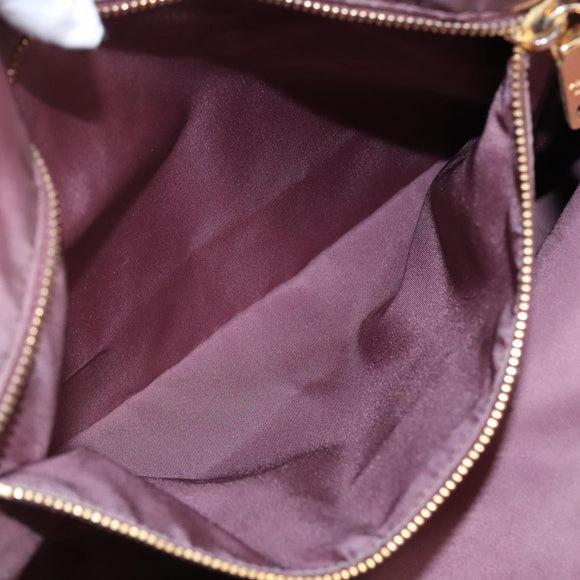 PRADA Tote Bag Nylon Pink Gold Auth kk387