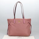 PRADA Tote Bag Nylon Pink Gold Auth kk387-12