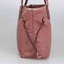 PRADA Tote Bag Nylon Pink Gold Auth kk387-3