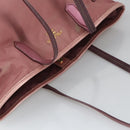 PRADA Tote Bag Nylon Pink Gold Auth kk387-6