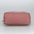 PRADA Tote Bag Nylon Pink Gold Auth kk387-5
