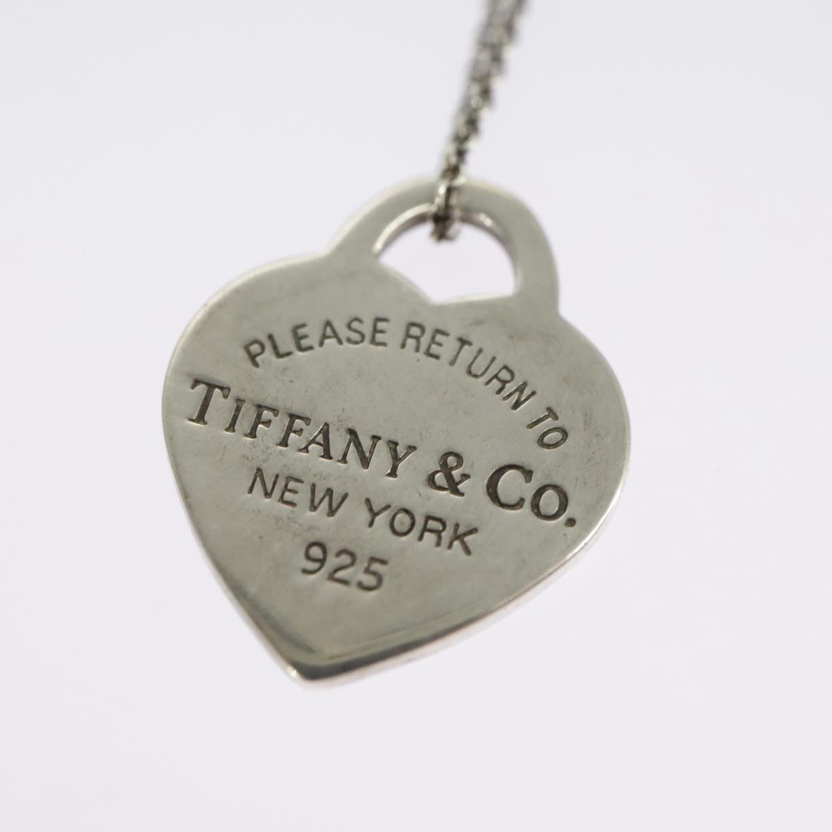 TIFFANY&Co. Return ToHeart Necklace Ag925 Silver Auth kk392 - 0