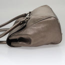 Salvatore Ferragamo Gancini Hand Bag Leather Silver Auth kk412-4