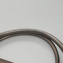 Salvatore Ferragamo Gancini Hand Bag Leather Silver Auth kk412-8