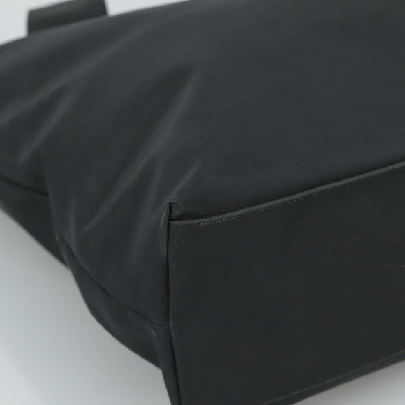 Salvatore Ferragamo Gancini Tote Bag PVC Canvas Black Auth kk413