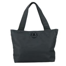 Salvatore Ferragamo Gancini Tote Bag PVC Canvas Black Auth kk413-13