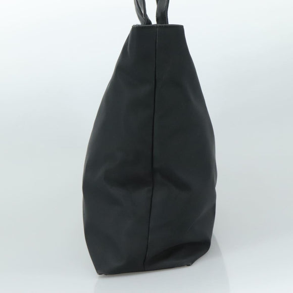Salvatore Ferragamo Gancini Tote Bag PVC Canvas Black Auth kk413