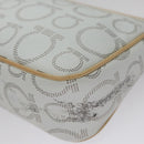 Salvatore Ferragamo Accessory Pouch PVC Leather Gray Auth kk414-12