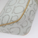 Salvatore Ferragamo Accessory Pouch PVC Leather Gray Auth kk414-16