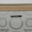 Salvatore Ferragamo Accessory Pouch PVC Leather Gray Auth kk414-14