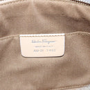 Salvatore Ferragamo Accessory Pouch PVC Leather Gray Auth kk414-16