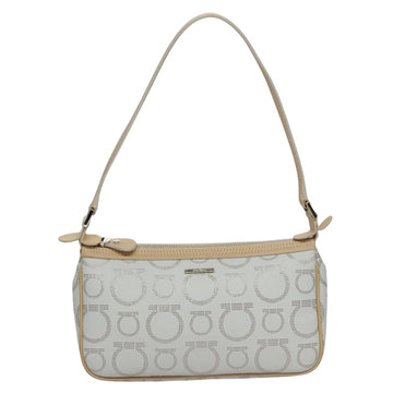 Salvatore Ferragamo Accessory Pouch PVC Leather Gray Auth kk414 - 0