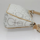 Salvatore Ferragamo Accessory Pouch PVC Leather Gray Auth kk414-4