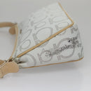 Salvatore Ferragamo Accessory Pouch PVC Leather Gray Auth kk414-5