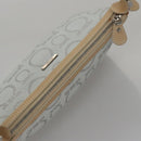 Salvatore Ferragamo Accessory Pouch PVC Leather Gray Auth kk414-6