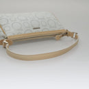 Salvatore Ferragamo Accessory Pouch PVC Leather Gray Auth kk414-7