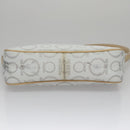 Salvatore Ferragamo Accessory Pouch PVC Leather Gray Auth kk414-9