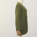 Salvatore Ferragamo Cardigan Wool M Khaki Auth kk430-5