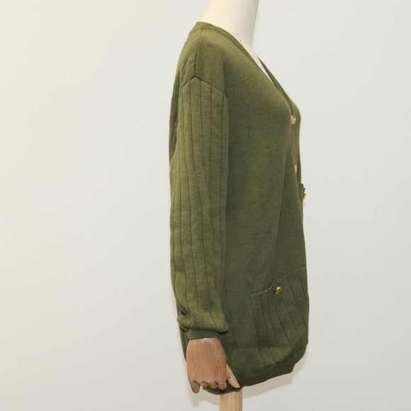 Salvatore Ferragamo Cardigan Wool M Khaki Auth kk430