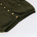 Salvatore Ferragamo Cardigan Wool M Khaki Auth kk430-8