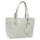 LOEWE Heritage Tote Bag Leather White Gold Auth kk436-1