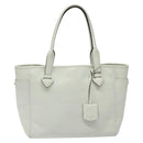 LOEWE Heritage Tote Bag Leather White Gold Auth kk436-2