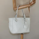 LOEWE Heritage Tote Bag Leather White Gold Auth kk436-22