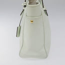 LOEWE Heritage Tote Bag Leather White Gold Auth kk436-5