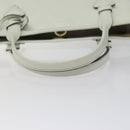 LOEWE Heritage Tote Bag Leather White Gold Auth kk436-7