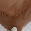 PRADA Shoulder Bag Leather Brown Auth kk437-10