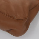 PRADA Shoulder Bag Leather Brown Auth kk437-11