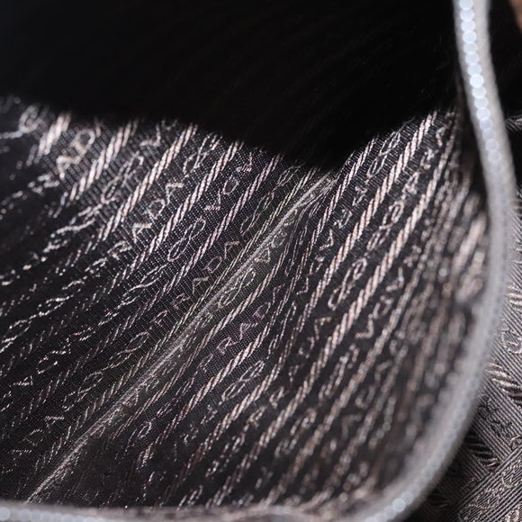 PRADA Shoulder Bag Leather Brown Auth kk437