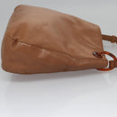 PRADA Shoulder Bag Leather Brown Auth kk437-4