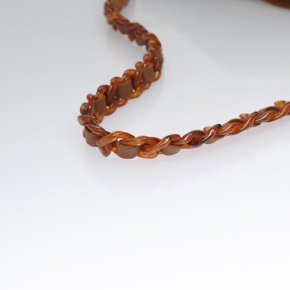 PRADA Shoulder Bag Leather Brown Auth kk437